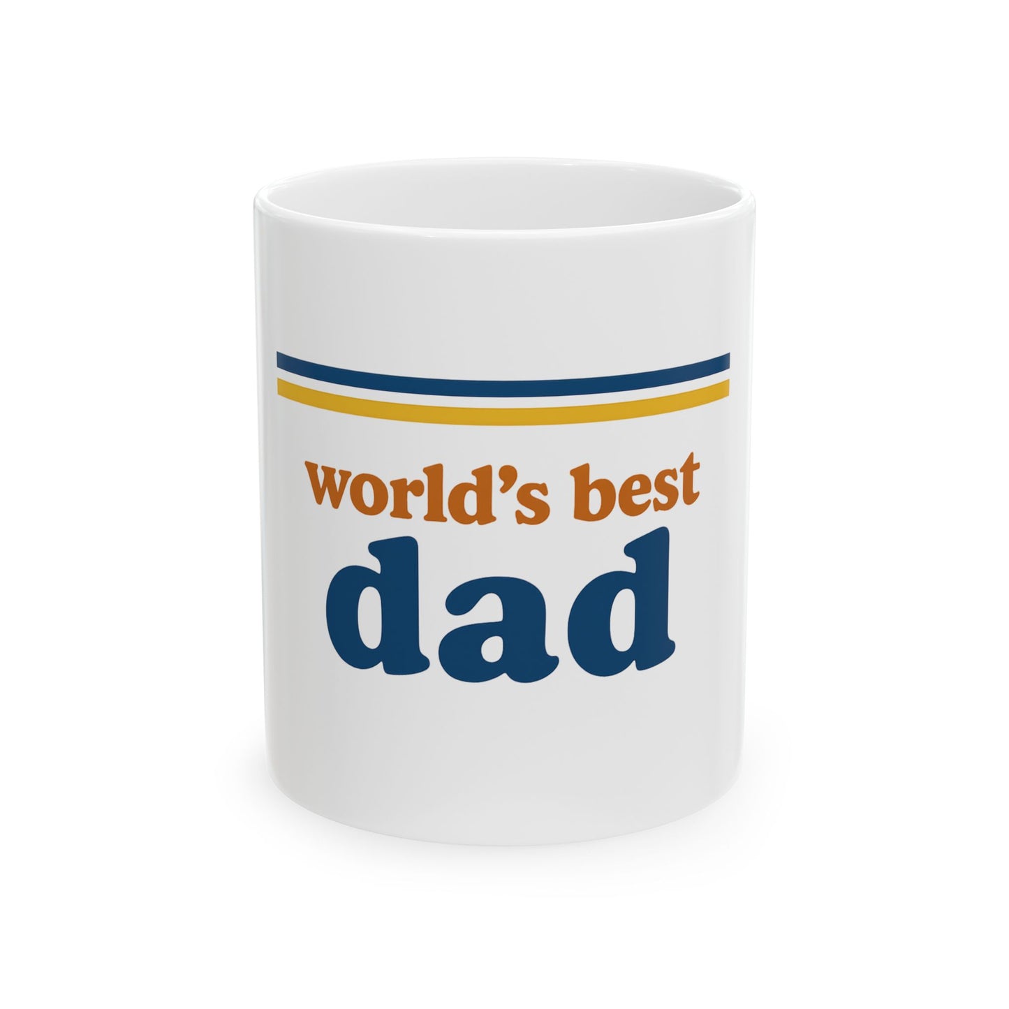 World's Best Dad Ceramic Mug | Perfect Gift for Father's Day, Birthday, Coffee Lover, Office Use, Celebration